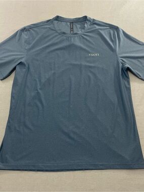 Vuori Uluwatu 2.0 Water Tee Men XL Stretch Heather Blue Performance Shirt V189